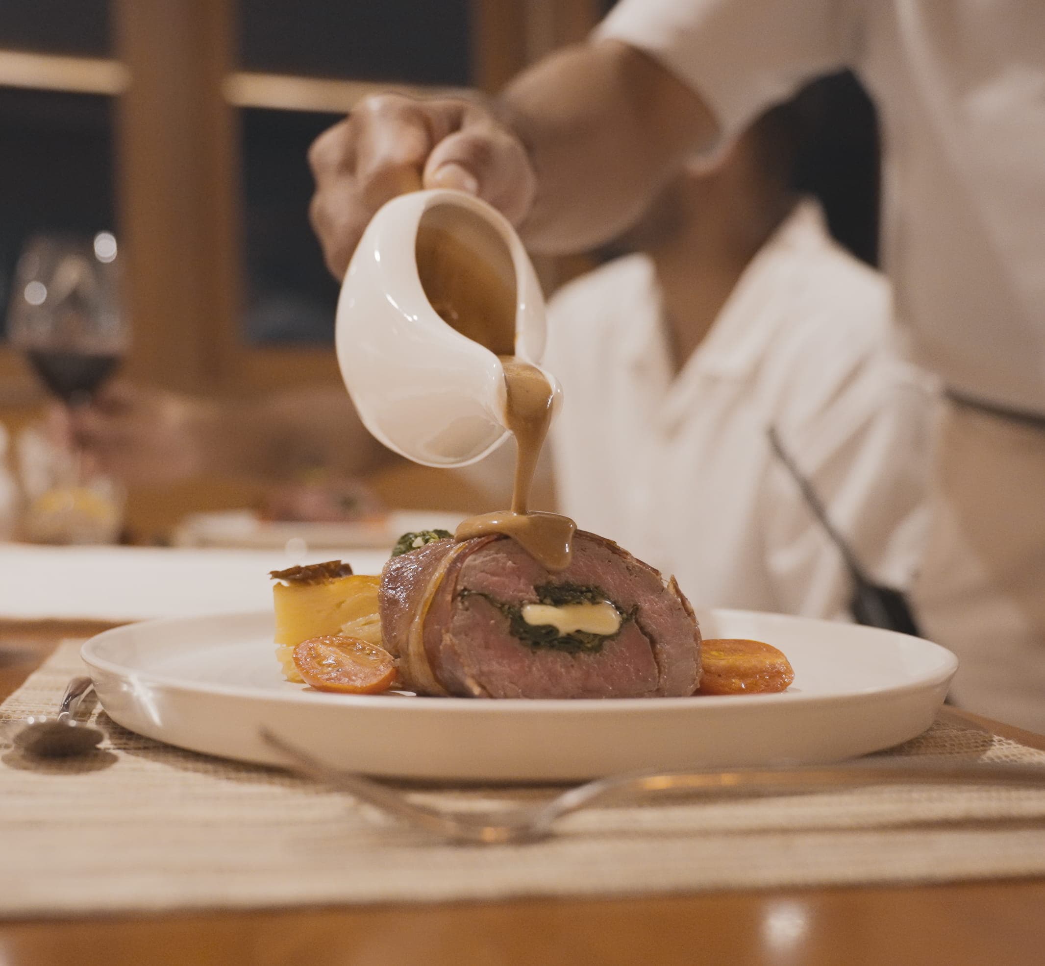 Signature dish plating