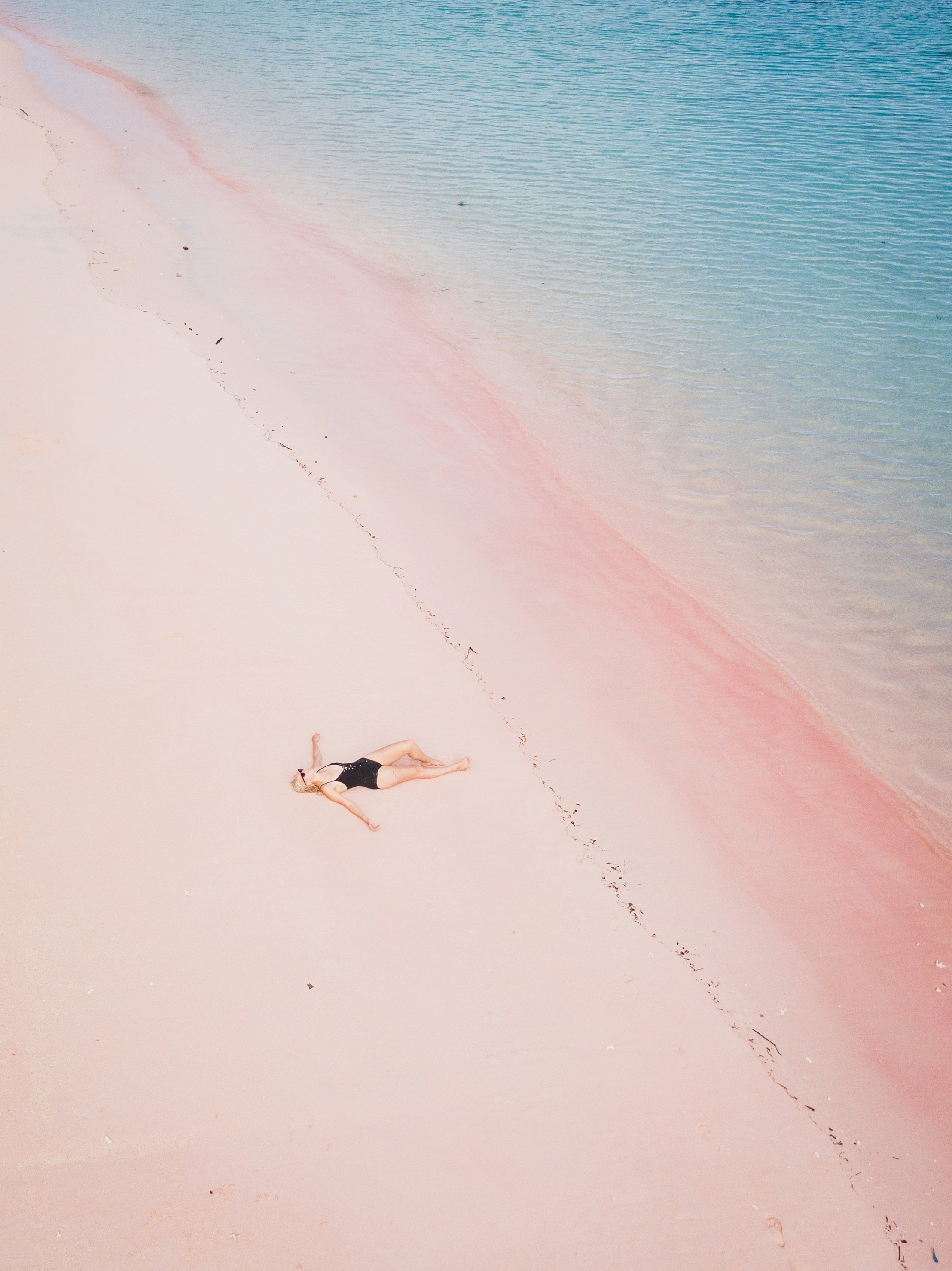 Secluded beach scene