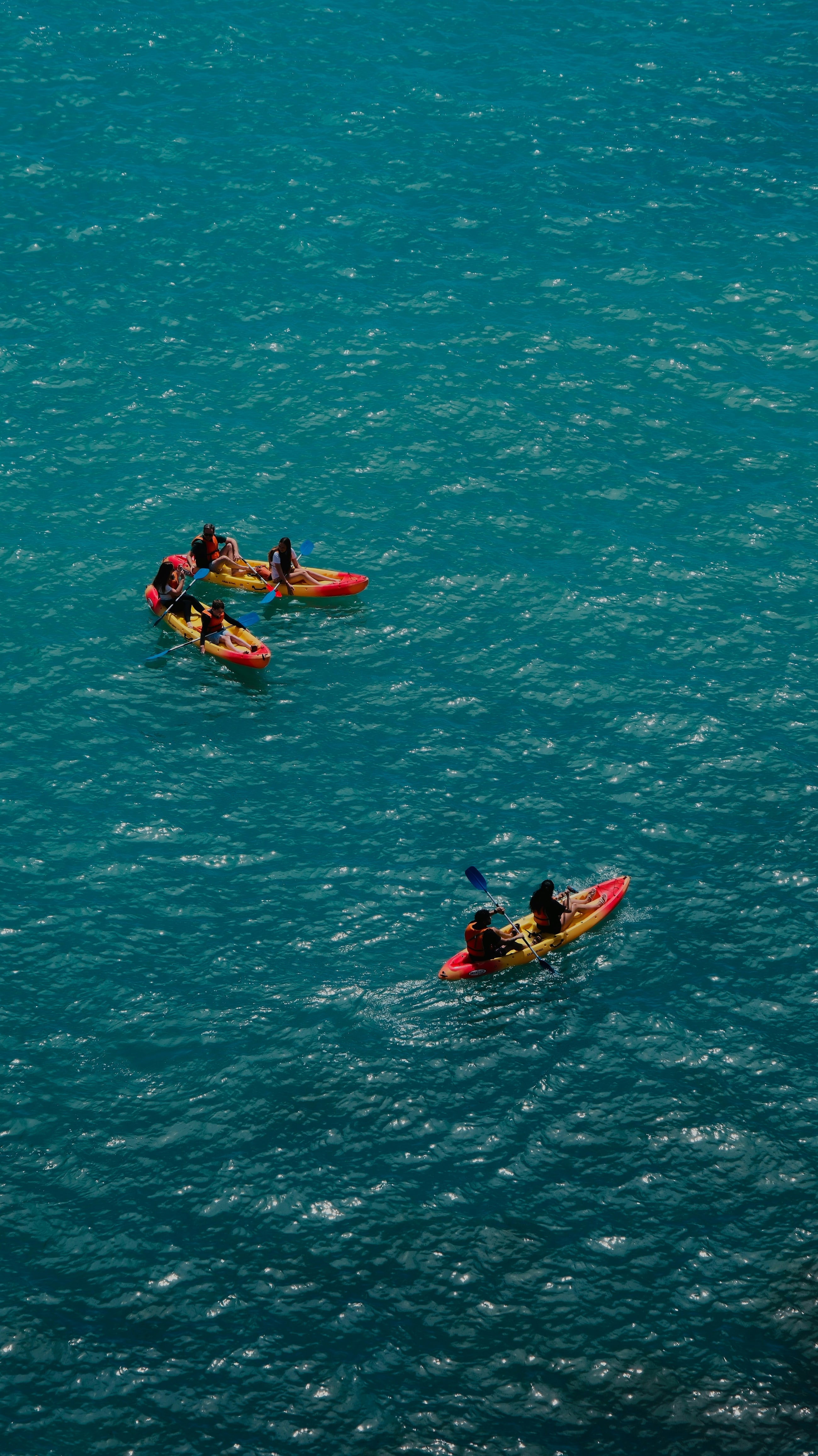Kayaking on open water